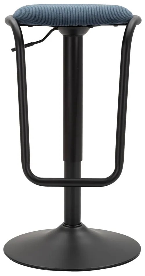 Morski/czarny tapicerowany hoker z regulowaną wysokością (wysokość siedziska 61 cm) Destiny – Mauro Ferretti