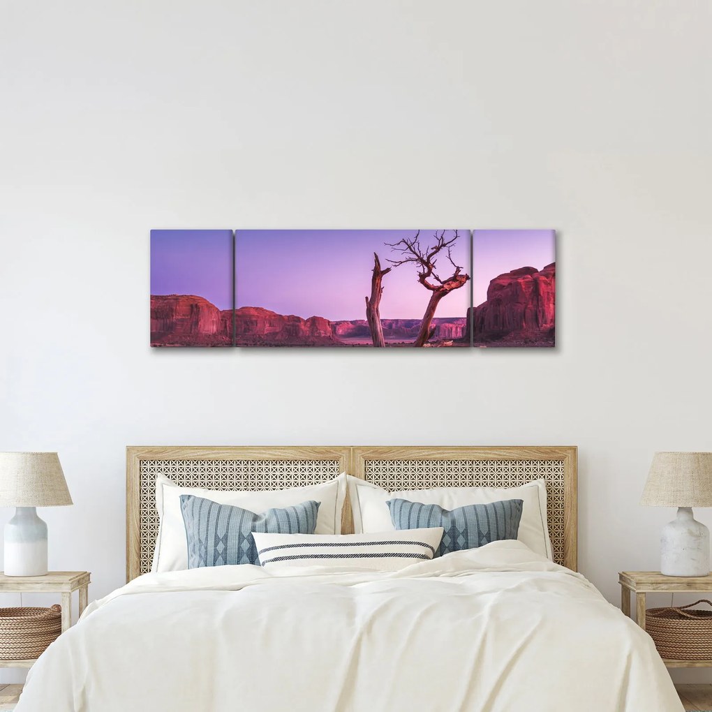 Obraz drzewa w pobliżu czerwonych skał (170x50 cm)