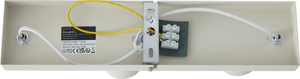 Nowoczesny reflektor sufitowy beżowy 3-punktowy regulowany - Jeana