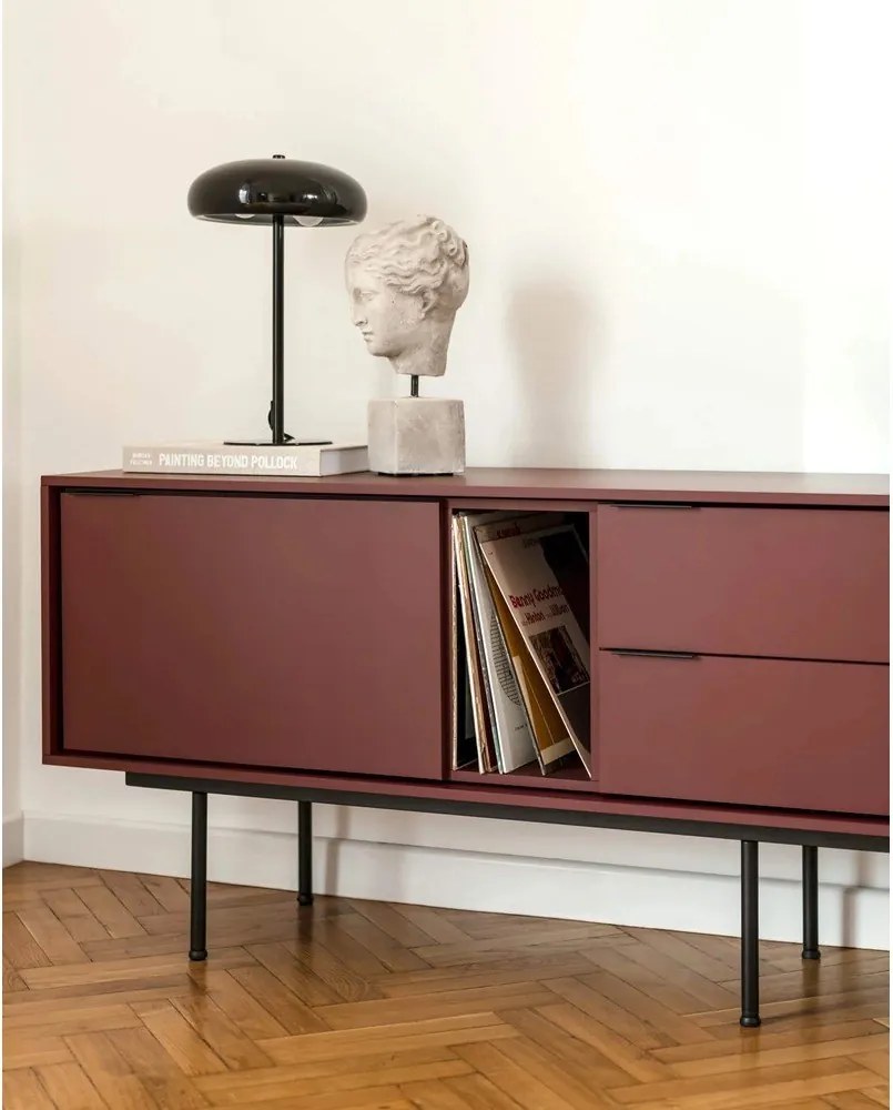 Bordowa szafka pod TV 189x61x42 cm Mod – noo.ma