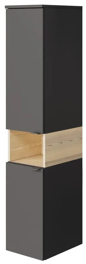 Szaro-naturalna szafka łazienkowa w dekorze sosny 142x30 cm Quickset 394 – Pelipal