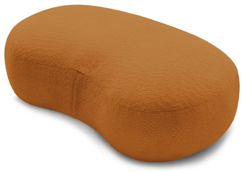 Musztardowy podnóżek z materiału bouclé Saint-Germain – Bobochic Paris