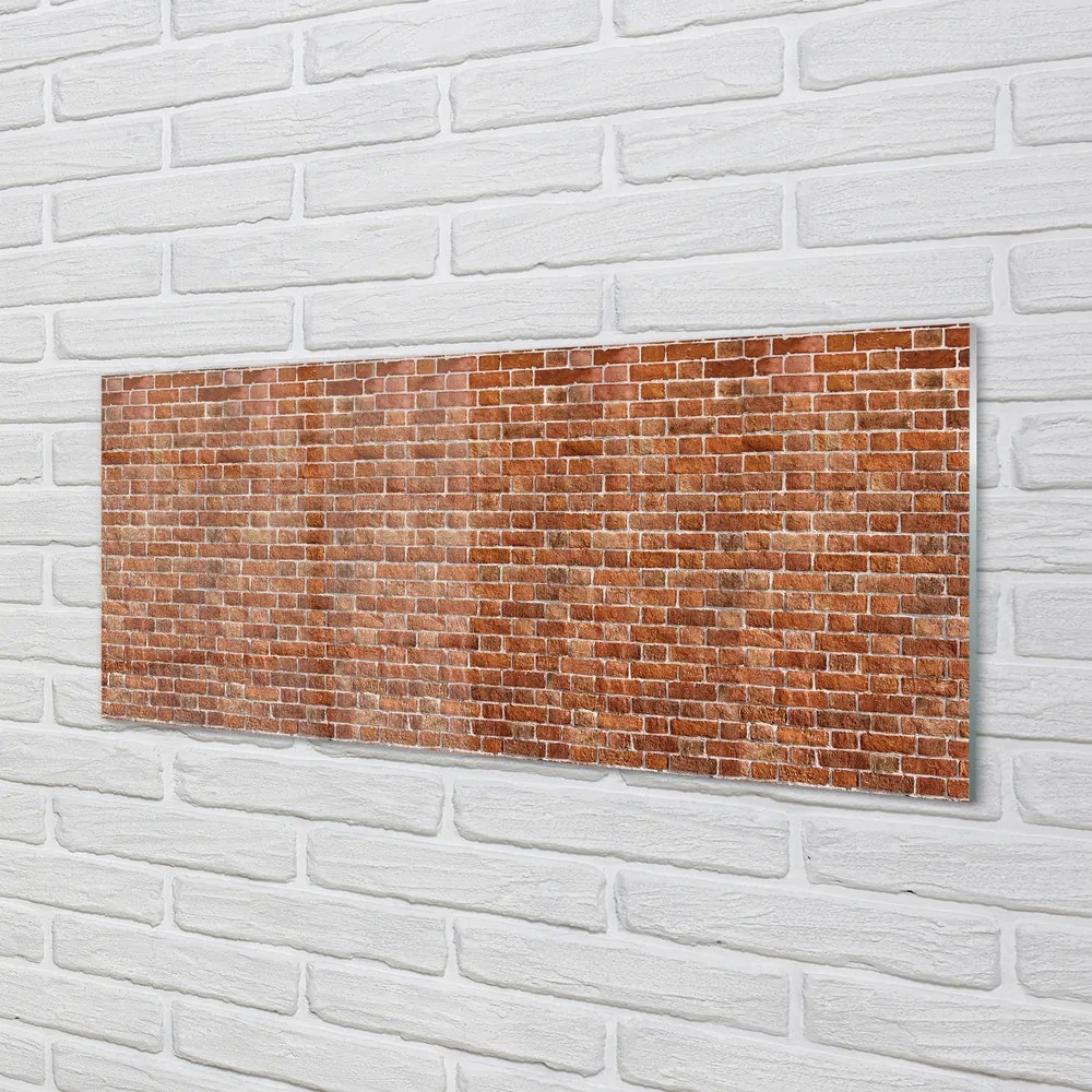 Szklany Panel Cegła mur vintage