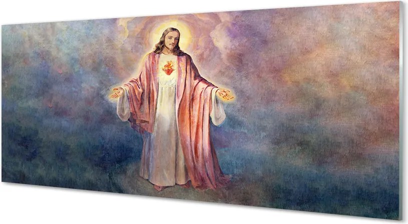 Szkło do Kuchni na Ścianę Portret Jezusa Chrystusa