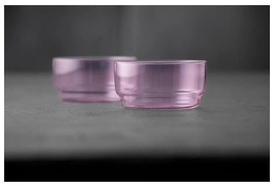 Różowe szklane miski zestaw 2 szt. 500 ml Torino – Lyngby Glas