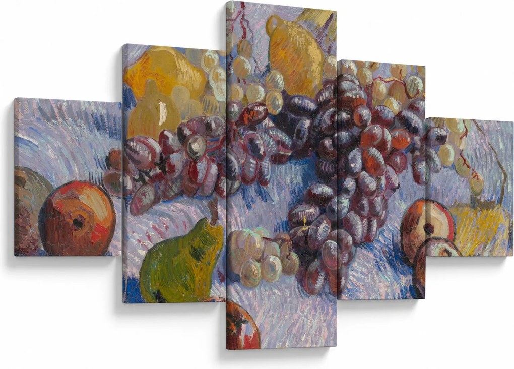 Obraz - Vincent van Gogh, Grapes, Lemons, Pears, and Apples, reprodukcje (125x70 cm)