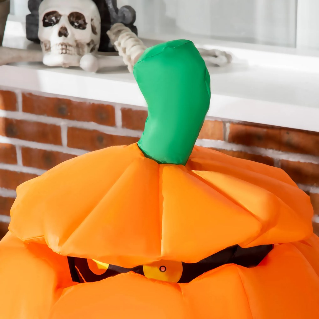 Outsunny Duch Dyni z Ruchomym Kotem Dekoracja Halloweenowa Nadmuchiwana z Oświetleniem LED 76 x 64 x 115cm