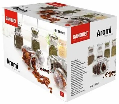 Banquet Zestaw pojemników Aromi 150 ml, 6  szt.