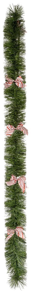 Girlanda świąteczna, gęsta choinka z kokardami, 270 cm
