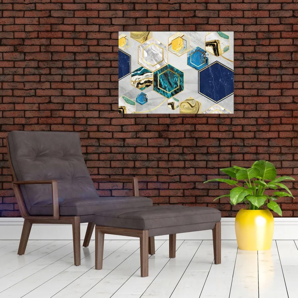 Obraz na szkle - Marmurowa kompozycja (70x50 cm)