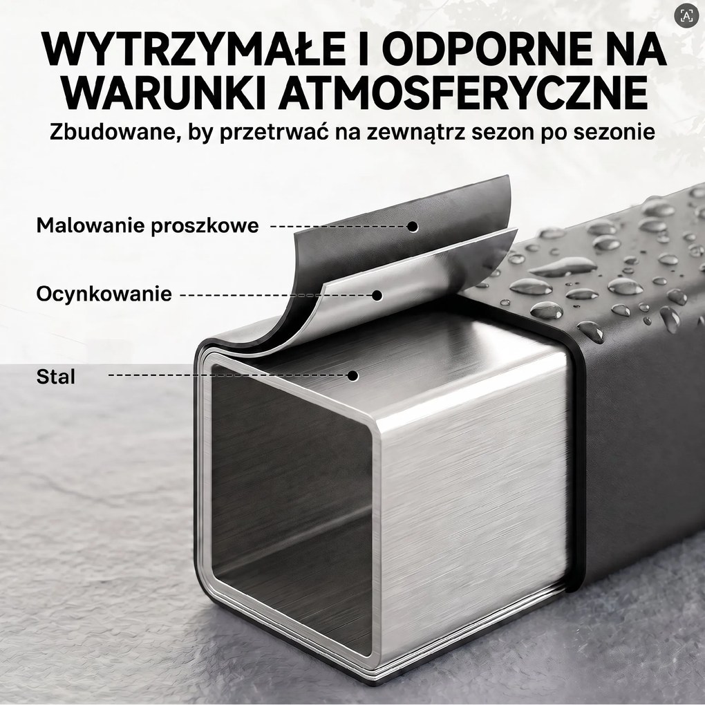 Outsunny Stojak na drewno 106 x 25 x 113 cm regał na drewno z pokrowcem 600D-Oxford rama stalowa do 250 kg Czarny | Aosom PL