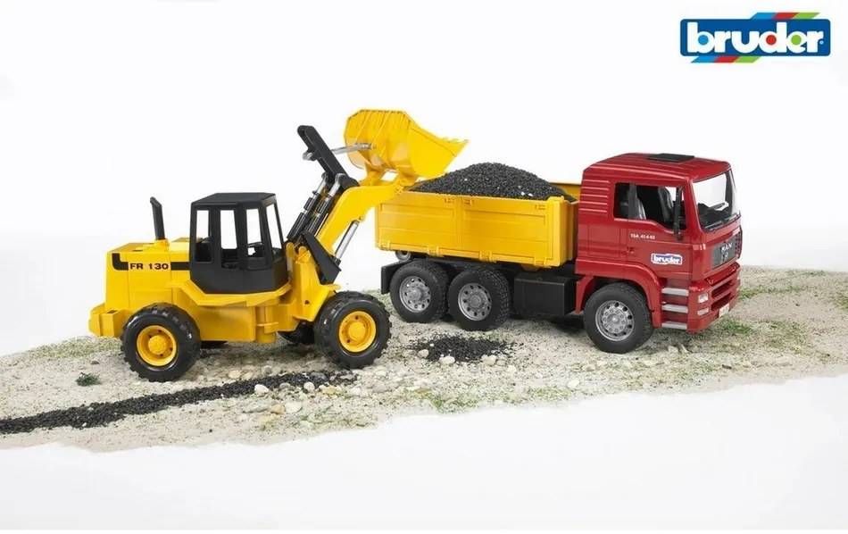 Bruder 2725 Pojazdy budowlane MAN ciężarówka ikoparka