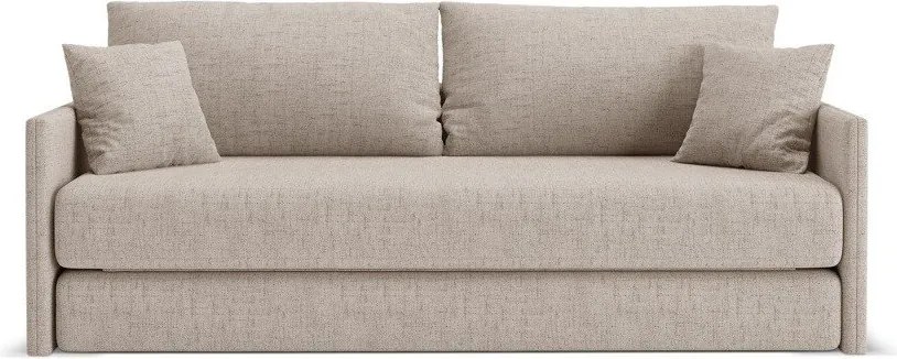 Jasnobrązowa rozkładana sofa z tkaniny szenilowej 209 cm Shannon – Cosmopolitan Design