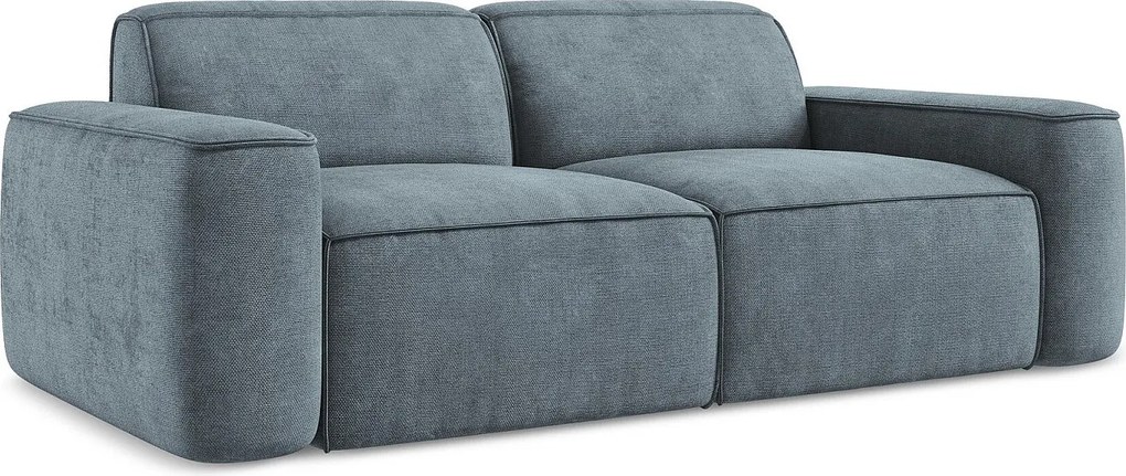 3-osobowa kanapa modułowa - z tkaniny szenilowej - jeans - OMAO