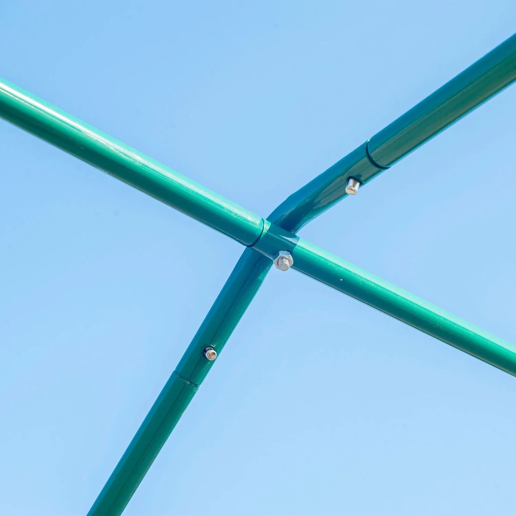 Outsunny Szklarnia Ogrodowa Tunel 6x3x2m Foliowa Ochrona Roślin Zielona | Aosom PL