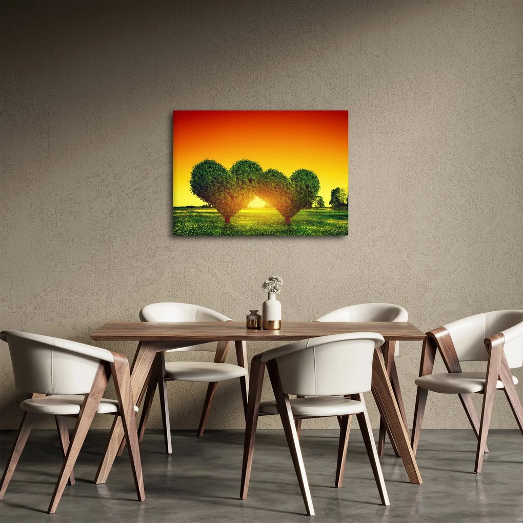 Obraz - Serce w koronach drzew (70x50 cm)