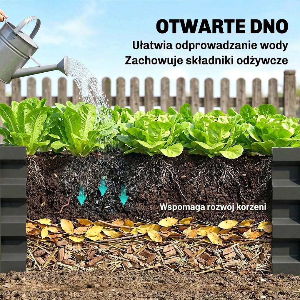 Outsunny Podwyższona Grządka Odporna na Warunki Atmosferyczne z Ocynkowanej Stali z Otwartą Podłogą 120x60x30.5cm Szara | Aosom PL