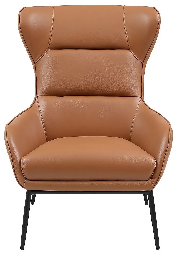 Fotel z bawolej skóry camelowy – DINNIA