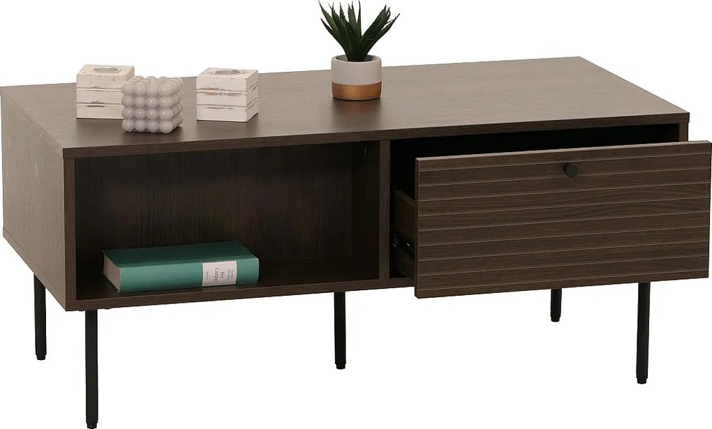 Stolik kawowy MCW-N78,  ciemny brąz