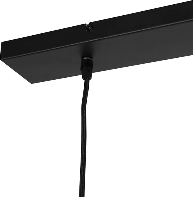 Industrialna lampa wisząca czarna ze złotem 2-światłowa - Magnax