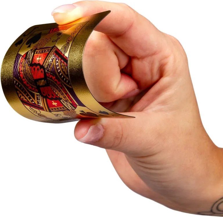 Karty pokerowe plastikowe - czarne / srebrne