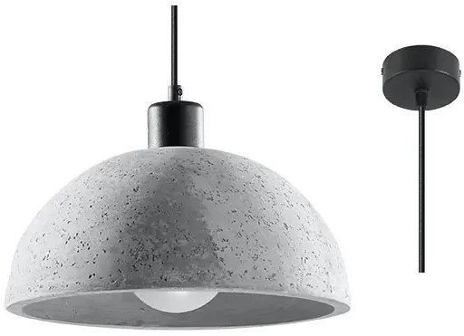 Industrialna lampa wisząca betonowa Z5-M26