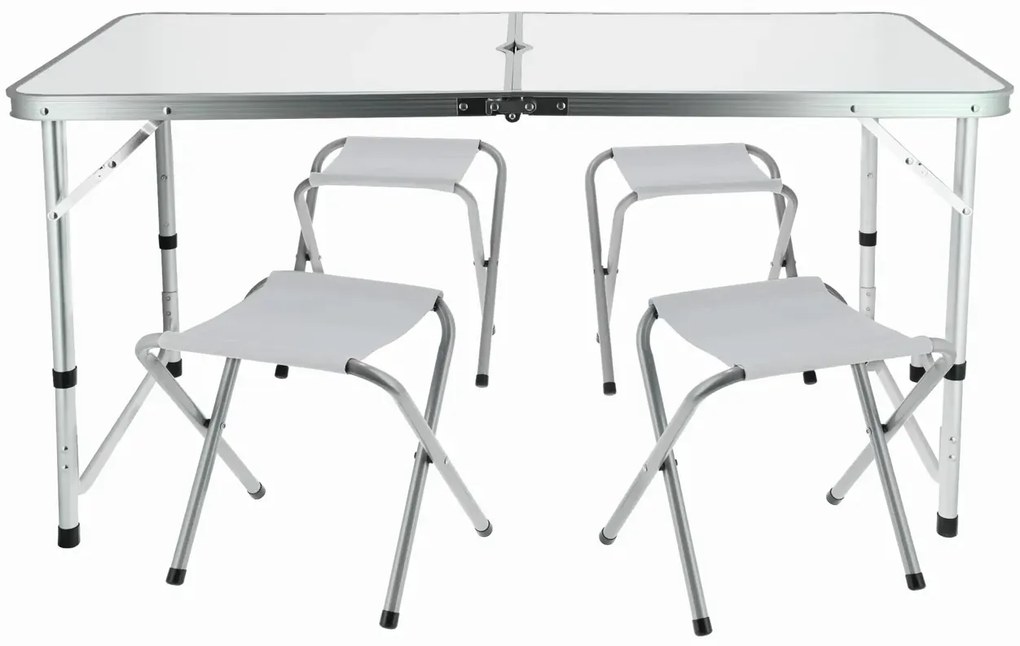 Biały składany zestaw mebli campingowych C9-R79