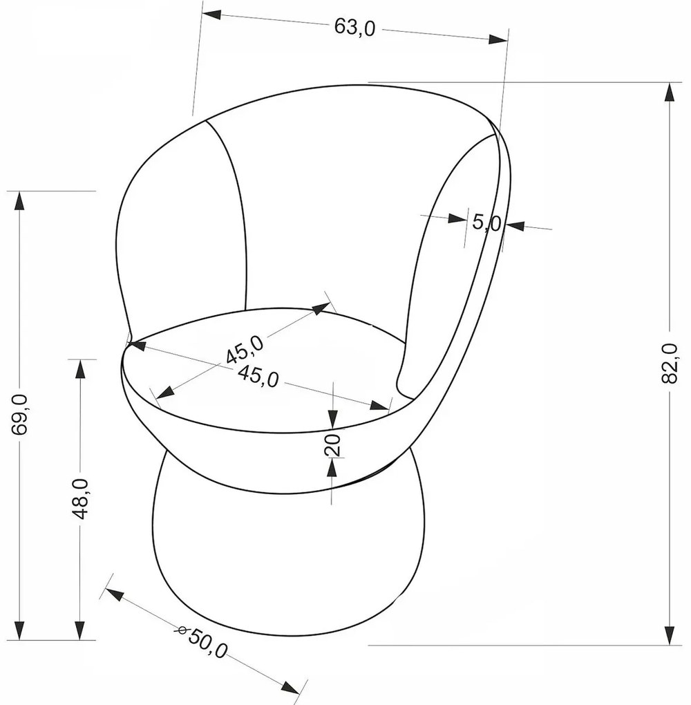 Szare tapicerowane krzesło obrotowe K8-H39