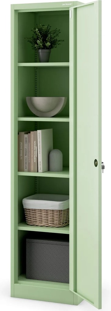 Metalowa szafa aktowa Alex Fresh Style 45x40x185 cm pastelowy zielony