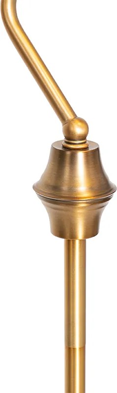 Inteligentna lampa podłogowa Banker brązowa z zielonym szkłem z WiFi A60