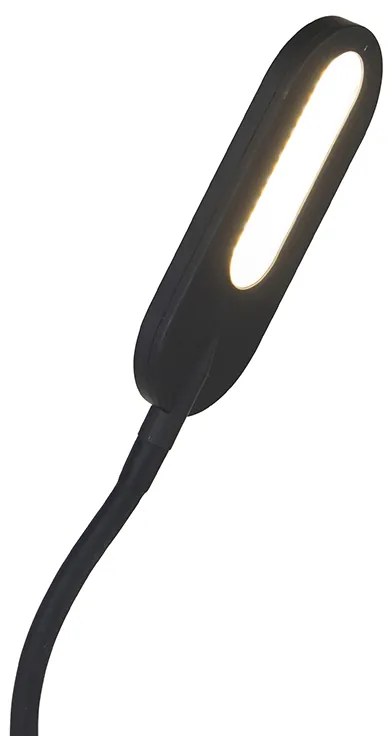 Lampa stojąca czarna z wbudowanym LED 5-stopniowym ściemniaczem w Kelvinach - Botot Nowoczesny Oswietlenie wewnetrzne
