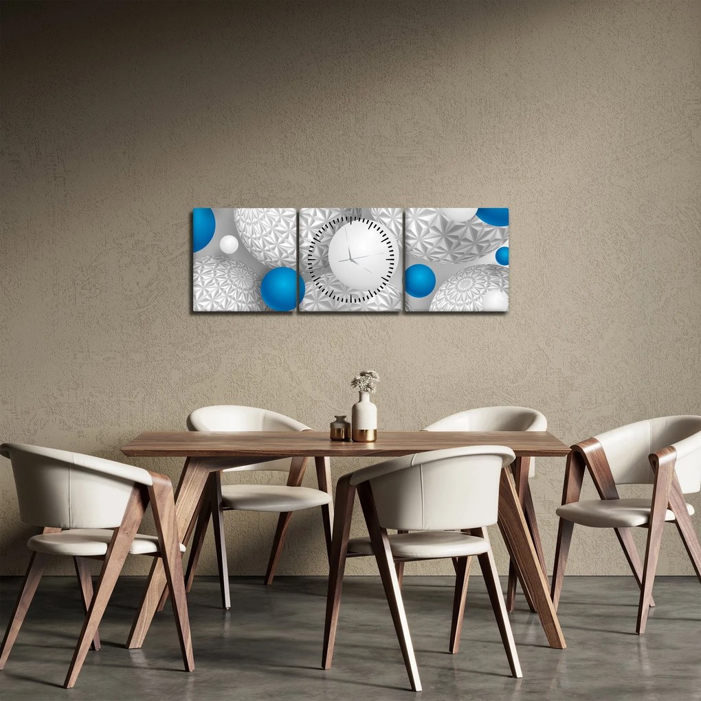 Obraz z motywem 3D (z zegarem) (90x30 cm)