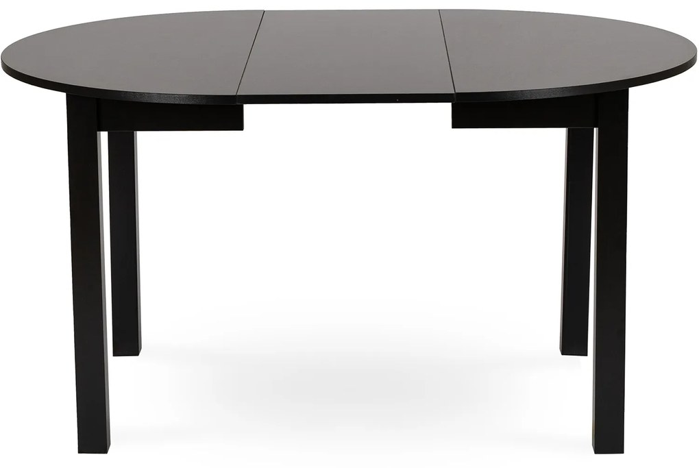 Stół Okrągły Rozkładany HARRY 102-142 cm Czarny Nowoczesny