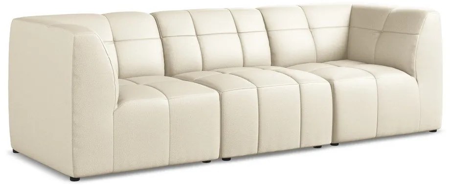 Beżowa sofa z imitacji skóry 255 cm Aloha – Makamii