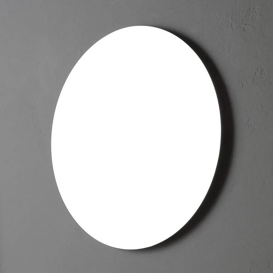 Nowoczesne lustro okrągłe "Medford" odwracalne wzór polerowany drut brzeg cm 60x60