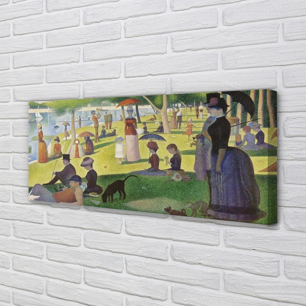 Zdjęcie na płótnie Niedzielne popołudnie na wyspie Grande Jatte - Georges Seurat