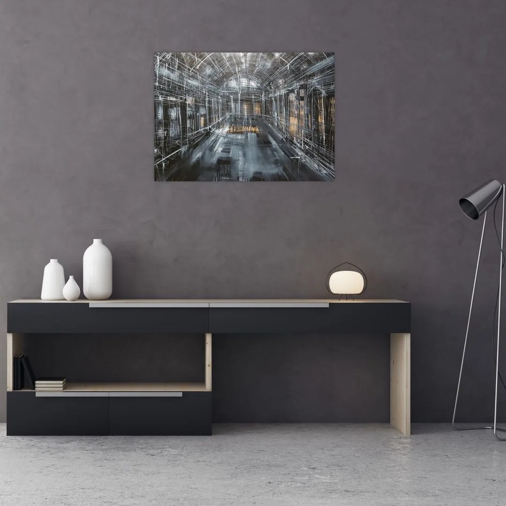 Obraz wnętrza starego budynku (70x50 cm)