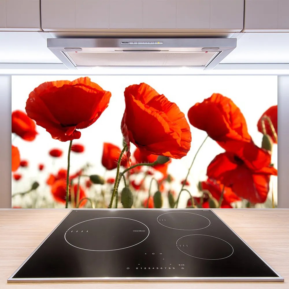 Szkło Dekoracyjne do Kuchni Barwne Pole Tulipanów