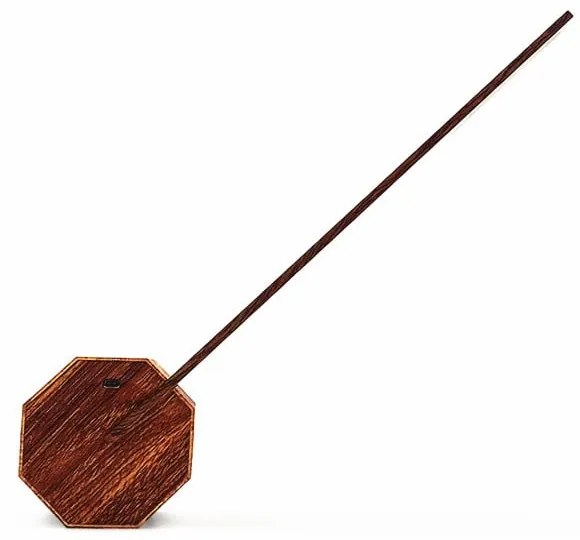 Brązowa lampa stołowa LED (wysokość 38 cm) Octagon One – Gingko