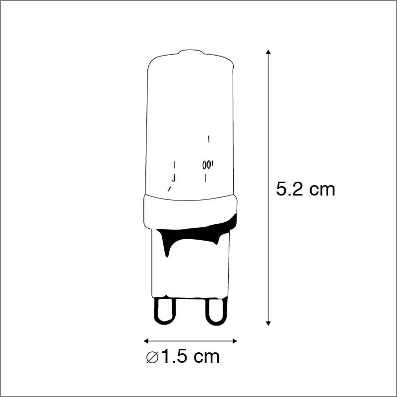 Zestaw 5 żarówek LED G9 z możliwością ściemniania 3W 280lm 2700K