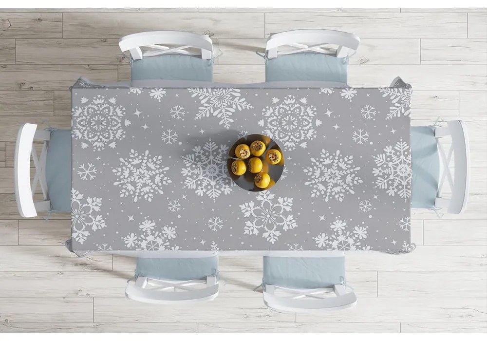 Świąteczny obrus z domieszką bawełny Minimalist Cushion Covers Holly Night, 140x180 cm