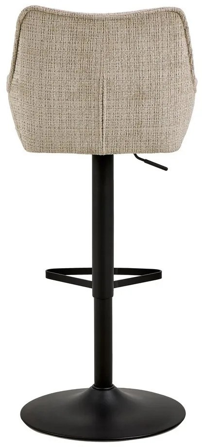 Beżowy hoker z regulowaną wysokością/z podłokietnikami (wysokość siedziska 85 cm) Eddie – Actona