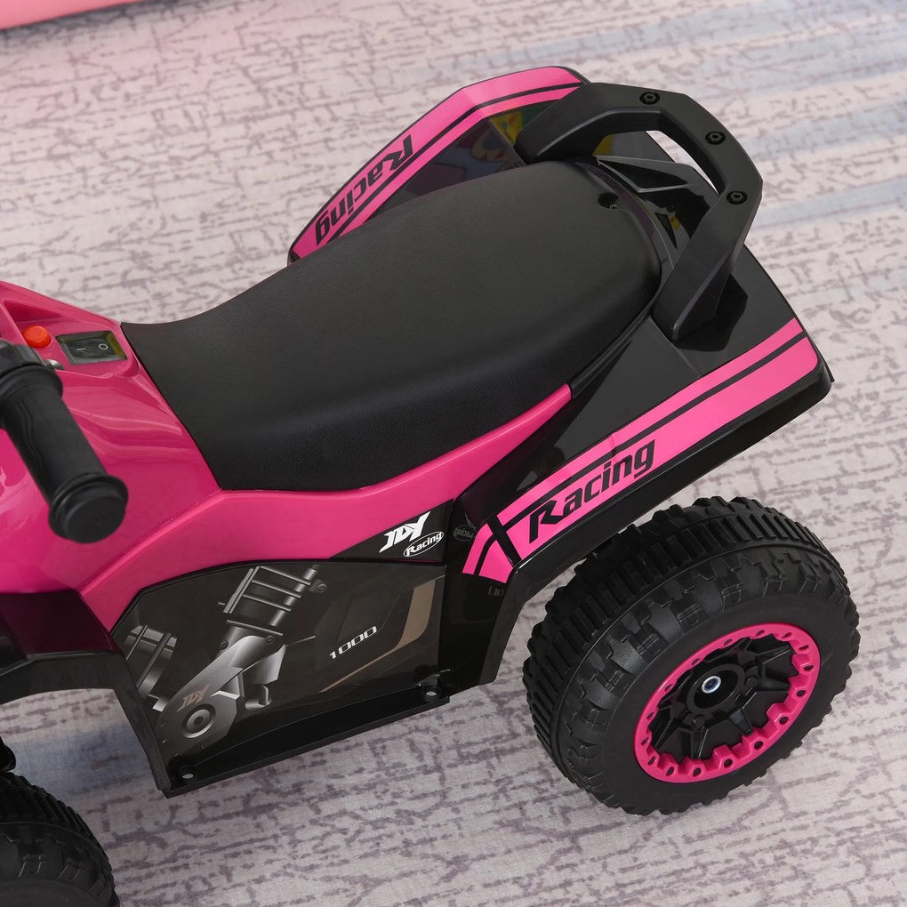 HOMCOM Jeździk dzieci pchacz samochód dziecięcy stopami odpychanie się światło muzyka różowy