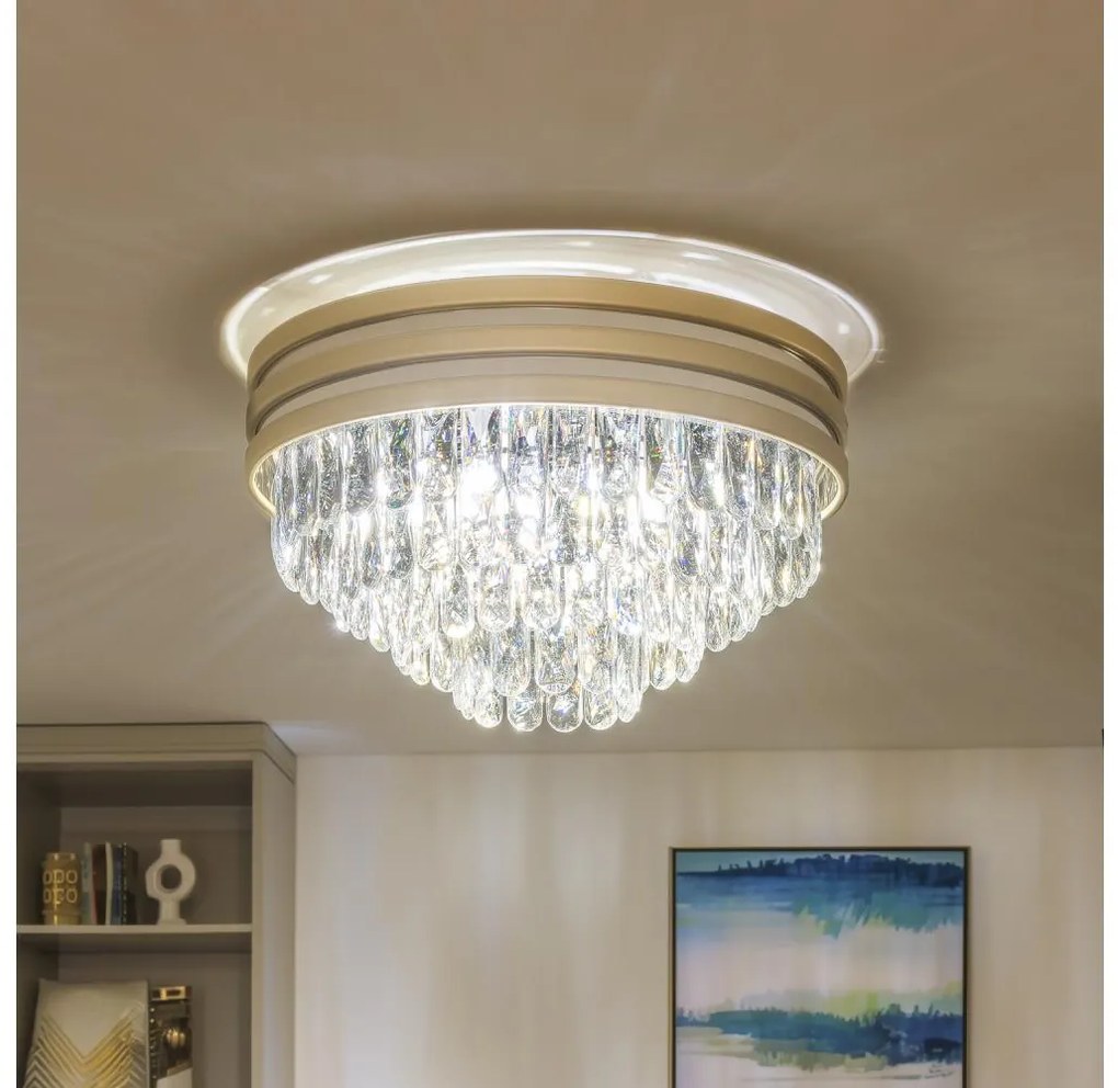 Brilagi - LED Lampa sufitowa kryształowa VELURE 5xE14/40W/230V złoty