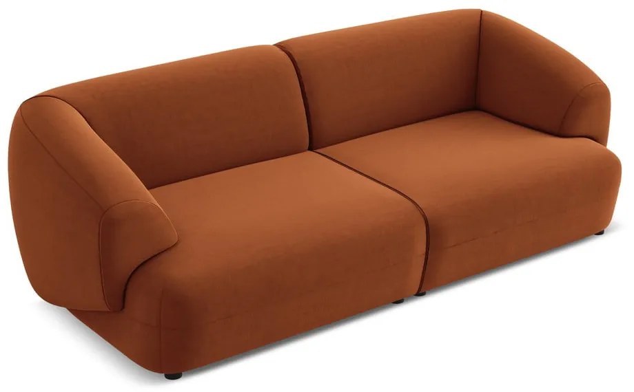 Pomarańczowa aksamitna sofa 232 cm Moana – Makamii