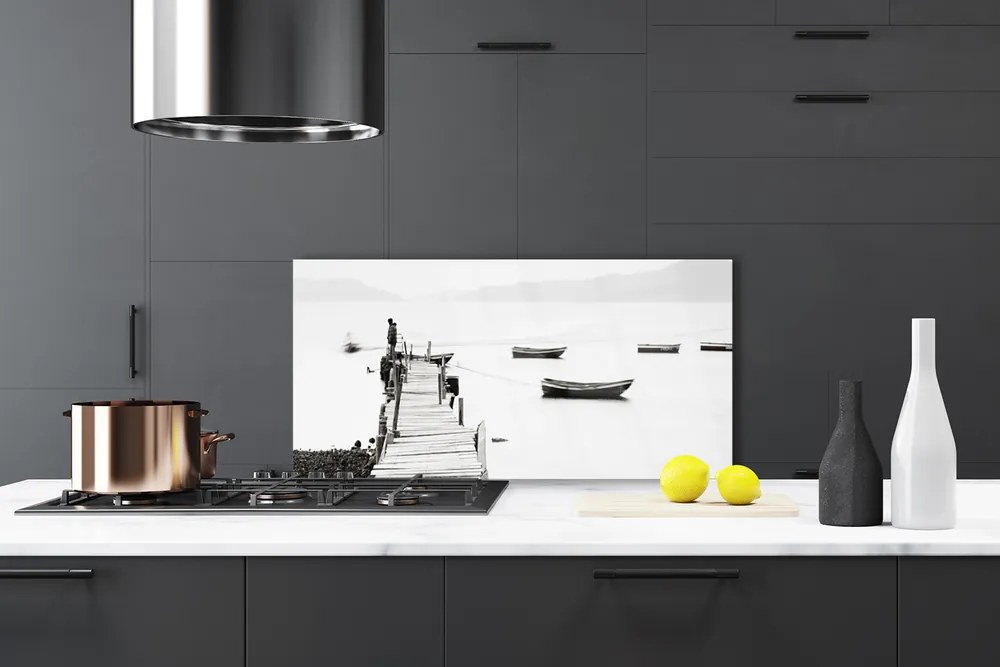 Szkło Ozdobne do Kuchni Przystań Łodzi pod Mostem