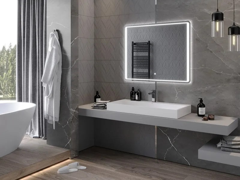 Mexen Zusa lustro łazienkowe podświetlane 100 x 80 cm, LED 6000K, antypara - 9808-100-080-611-00