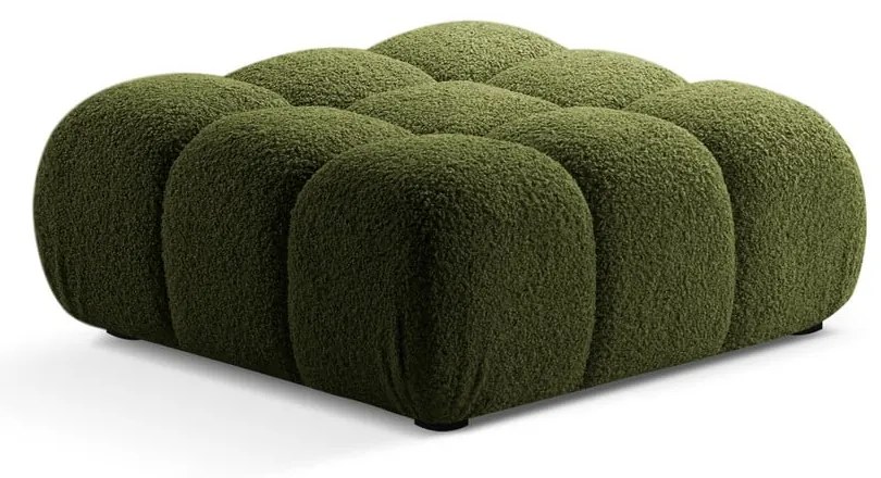 Zielony podnóżek modułowy z materiału bouclé Bellis – Micadoni Home