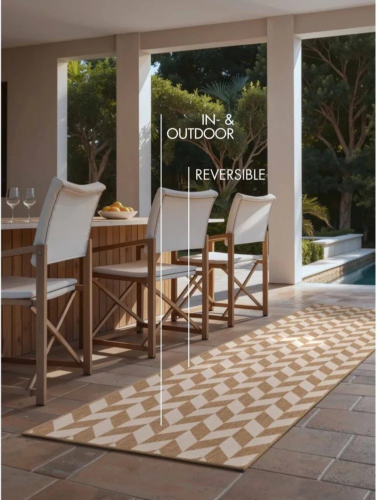 Kremowo-naturalny chodnik odpowiedni na zewnątrz 80x200 cm Haringey Terrick – Ted Baker