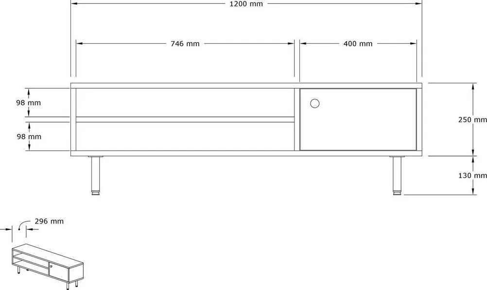 Stolik pod telewizor Avila Sapphire Oak